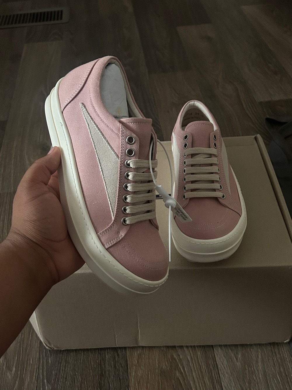 rick owen pink vans female size 6 39 eur or 5.5 - Picture 6 of 8